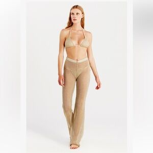 Katia Panteli Acapulco Gold Lurex Pants Size S/M